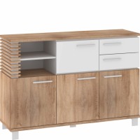 Kumode LAMIR 4D2S, Gaišais ozols/Balts/Balts